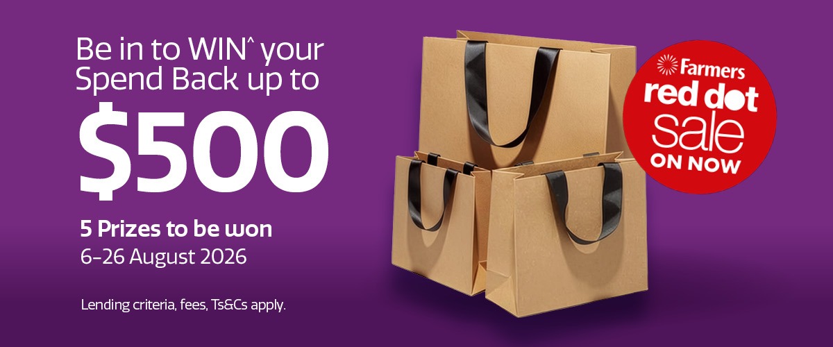 Be in to win^ your spend back up to $500.