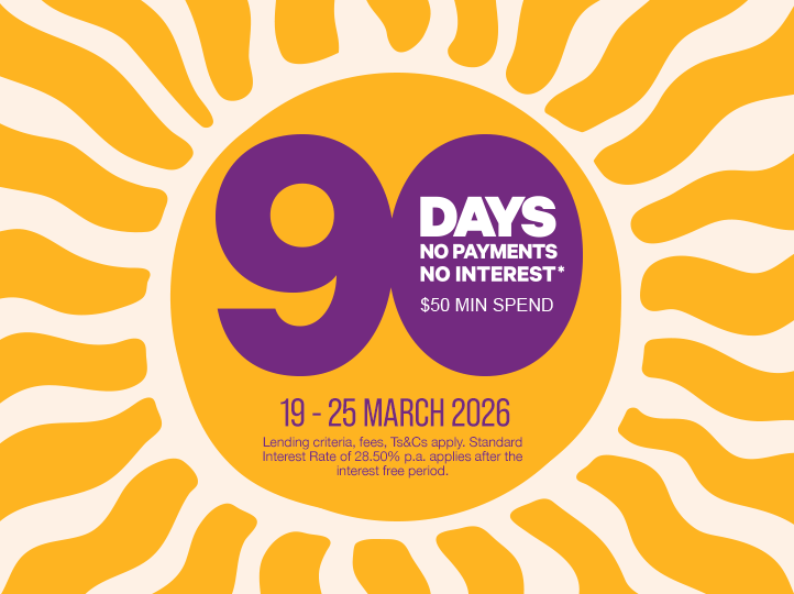 Enjoy 90 days no payments, no interest*