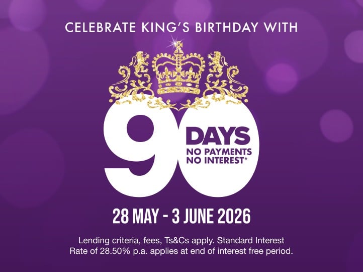 90 days no payments, no interest*.