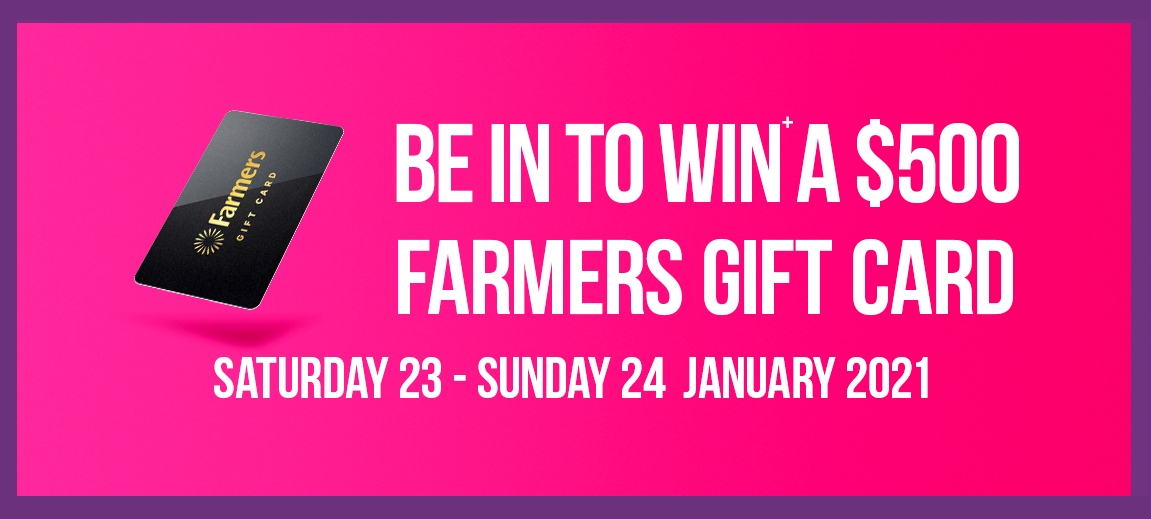 Be in to win+ a $500 Farmers gift card