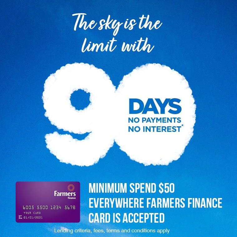 Shop with 90 days to pay* all weekend long
