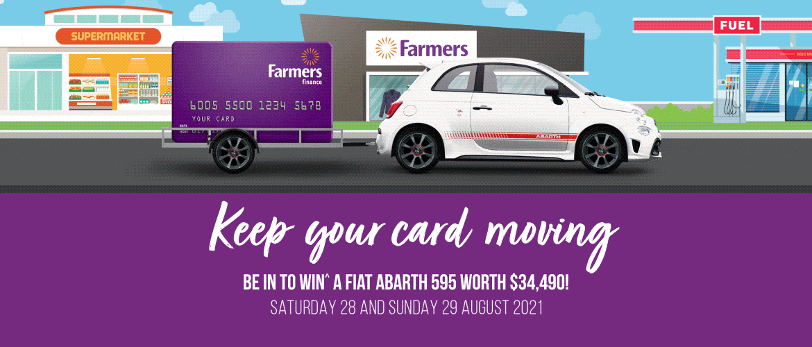 Keep your card moving to WIN^ a FIAT Abarth 595! Keep your card moving to WIN^ a FIAT Abarth 595!