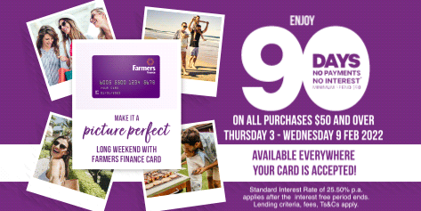 Enjoy the long weekend with 90 days no payments, no interest*
