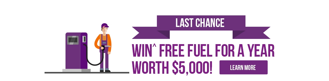 win^ free fuel for a whole year worth a massive $5,000!