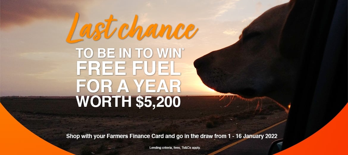 last chance to win* free fuel for a year worth $5,200