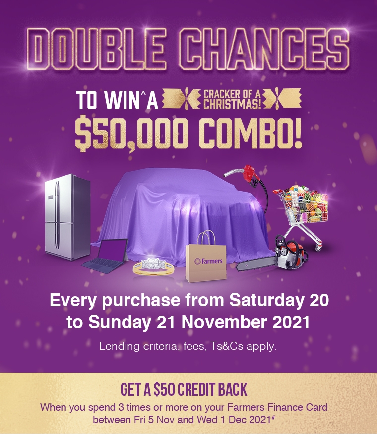 Double Chances to win a $50,000 combo! Double Chances to win a $50,000 combo!