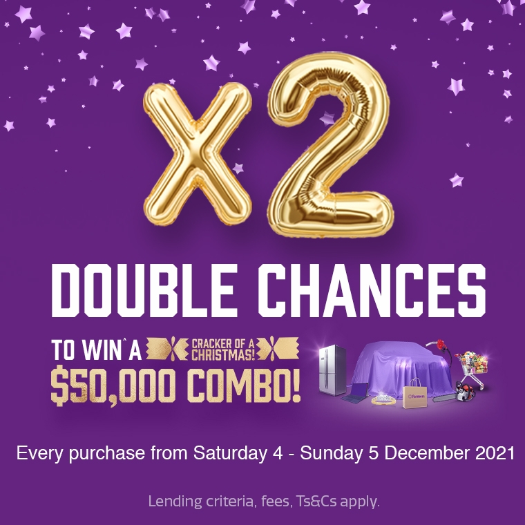 Get double chances to win with your Farmers Finance Card Get double chances to win with your Farmers Finance Card