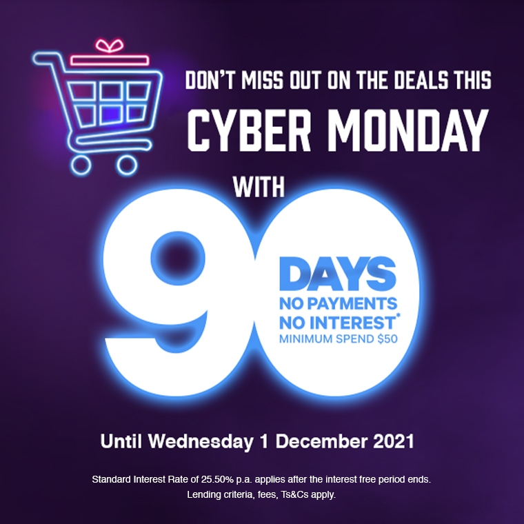 Cyber Monday 90 days no payments no interest