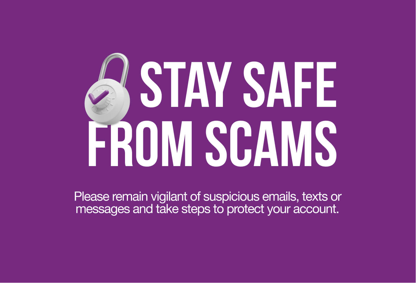 mobile Stay safe from scams bannner